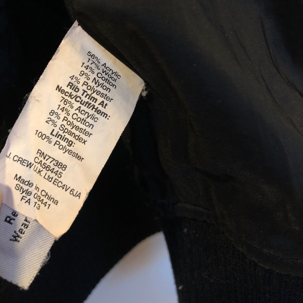 J.Crew B&W Tweed Bomber Jacket - Picture 2 of 5